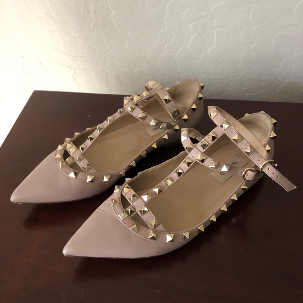 Valentino rockstud cage flats